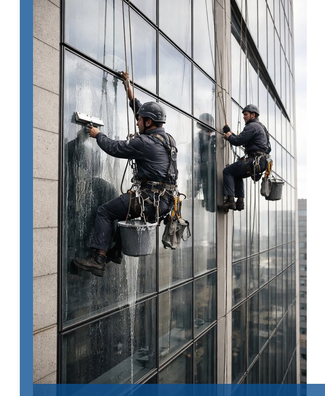 Профессиональная мойка стеклянных фасадов зданий в Балакове