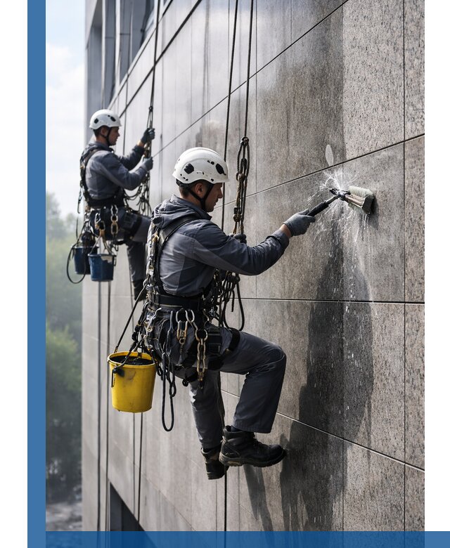 Профессиональная мойка фасада из керамогранита в Балакове