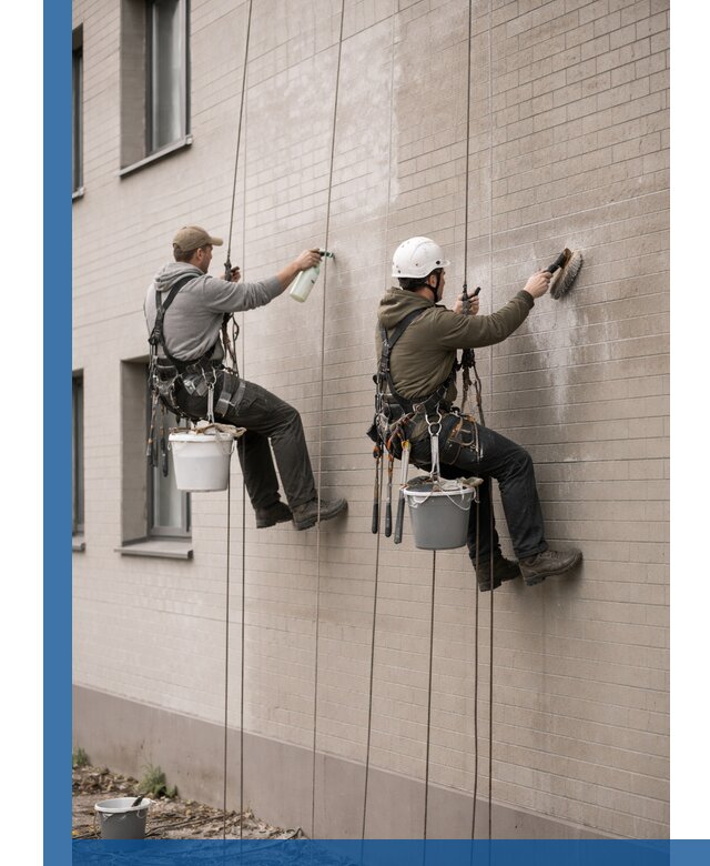 Удаление высолов с фасада зданий в Балакове без повреждений и следов