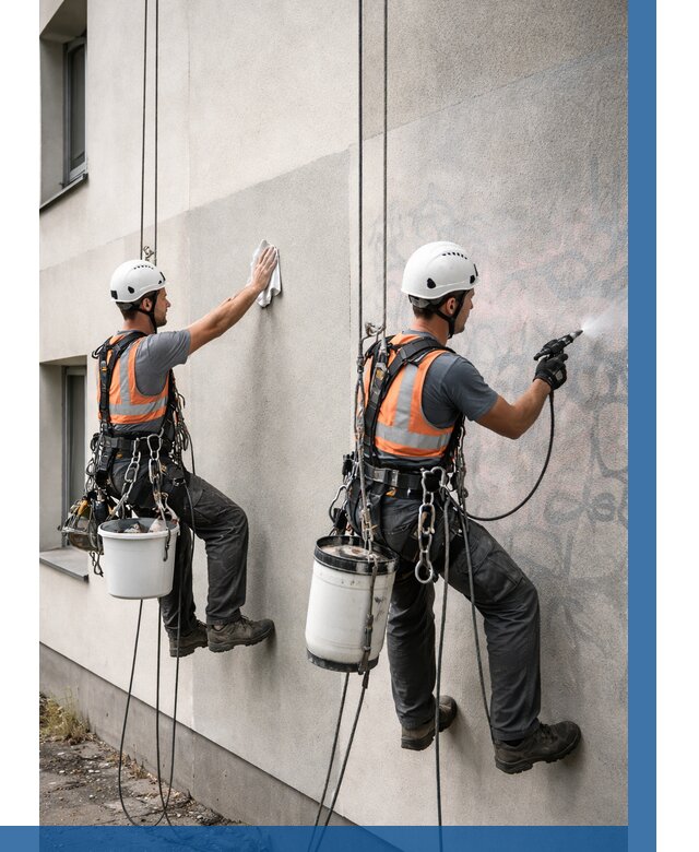 Антиграффити покрытие фасада в Балакове от 611 р. | ВЫСОТНИК-Блк