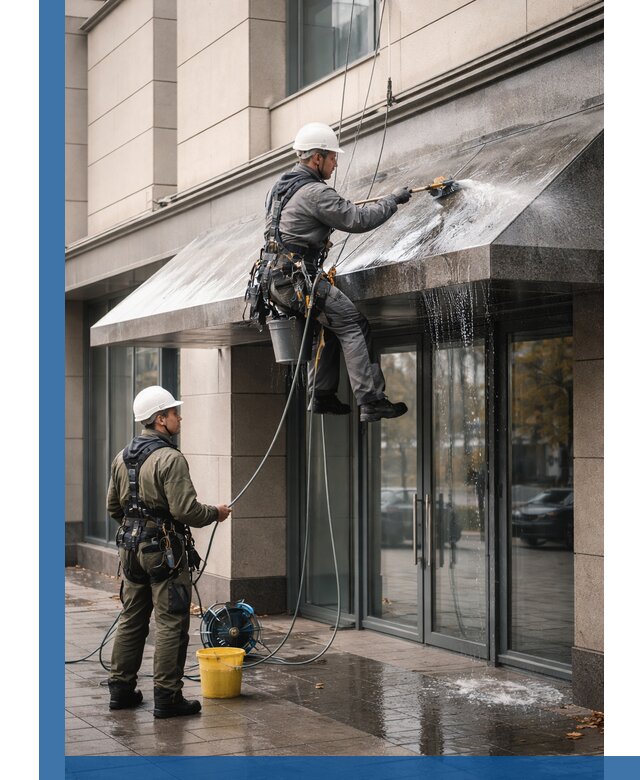 Профессиональная мойка козырьков и навесов в Балакове