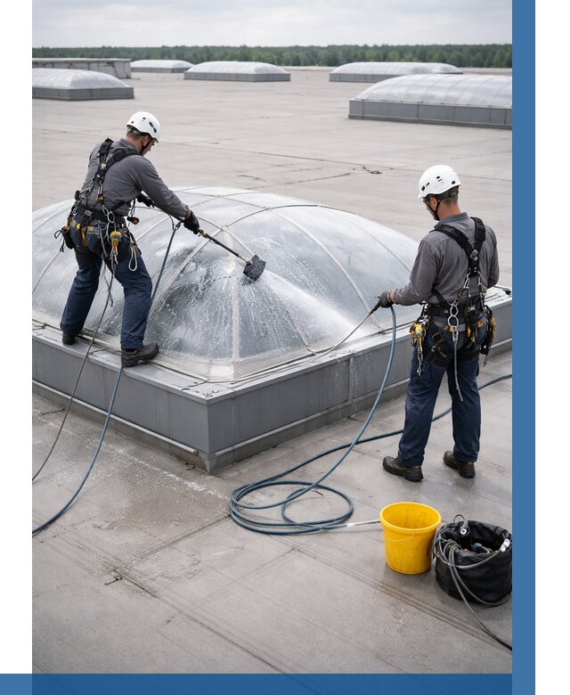 Мойка зенитных фонарей в Балакове, заказать от 4580 р. | ВЫСОТНИК-Блк