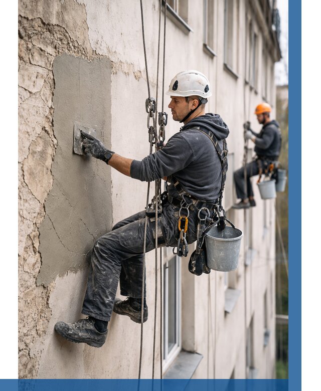 Восстановление штукатурки фасада в Балакове от 1221 р. | ВЫСОТНИК-Блк