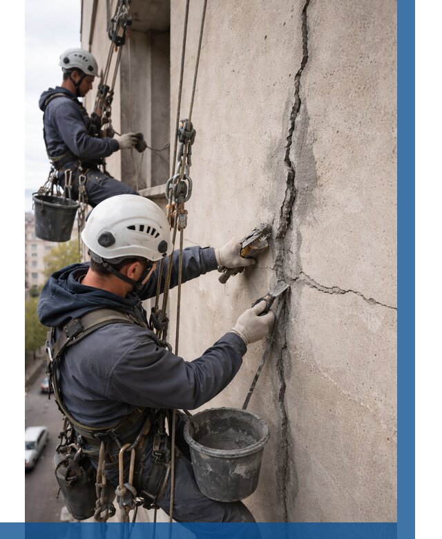 Заделка трещин на фасаде в Балакове от 916 р. | ВЫСОТНИК-Блк