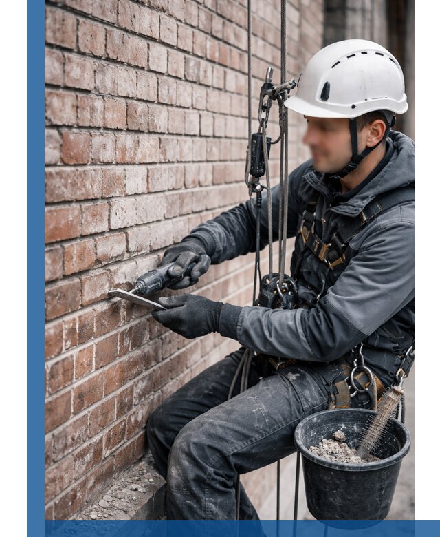 Расшивка кирпичных швов фасадов и стен, ремонт в Балакове