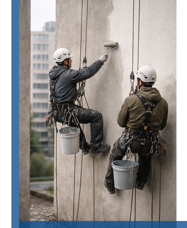 Покраска фасадов высотными альпинистами в Балакове с гарантией