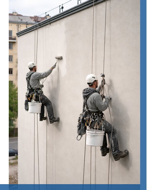 Покраска оштукатуренного фасада в Балакове от 326 р. | ВЫСОТНИК-Блк