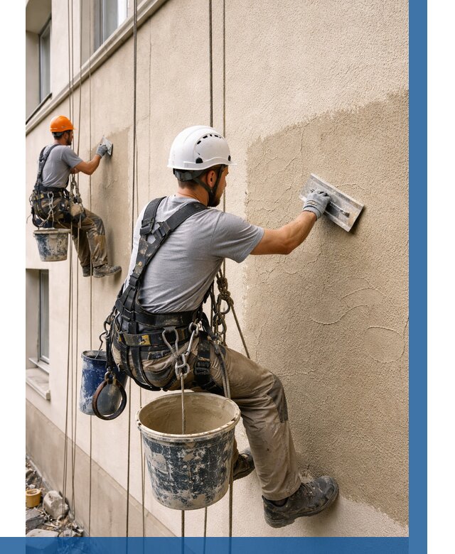 Декоративная штукатурка фасада в Балакове от 1221 р. | ВЫСОТНИК-Блк