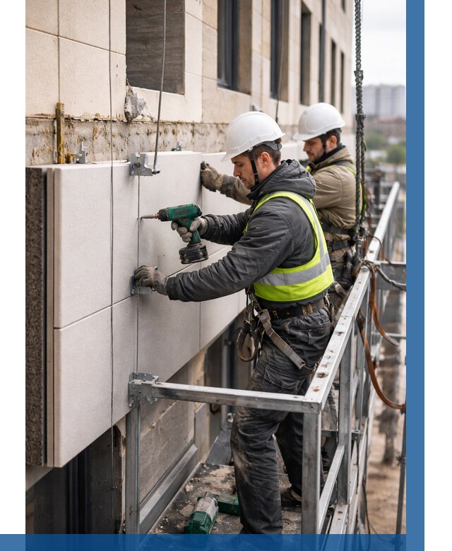 Монтаж фасадных термопанелей в Балакове от 1527 р. | ВЫСОТНИК-Блк