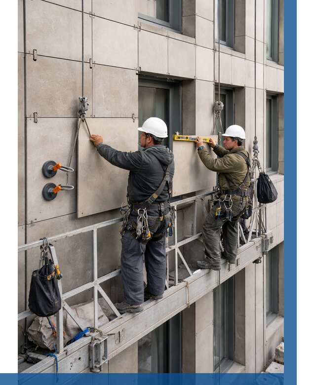 Монтаж керамогранита на фасад в Балакове от 2544 р. | ВЫСОТНИК-Блк