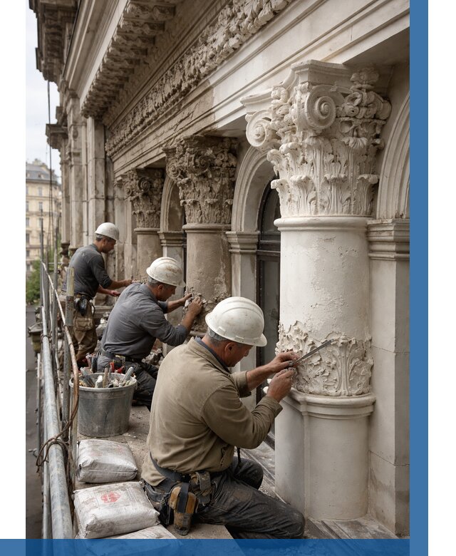 Реставрация фасадной лепнины в Балакове от 2544 р. | ВЫСОТНИК-Блк