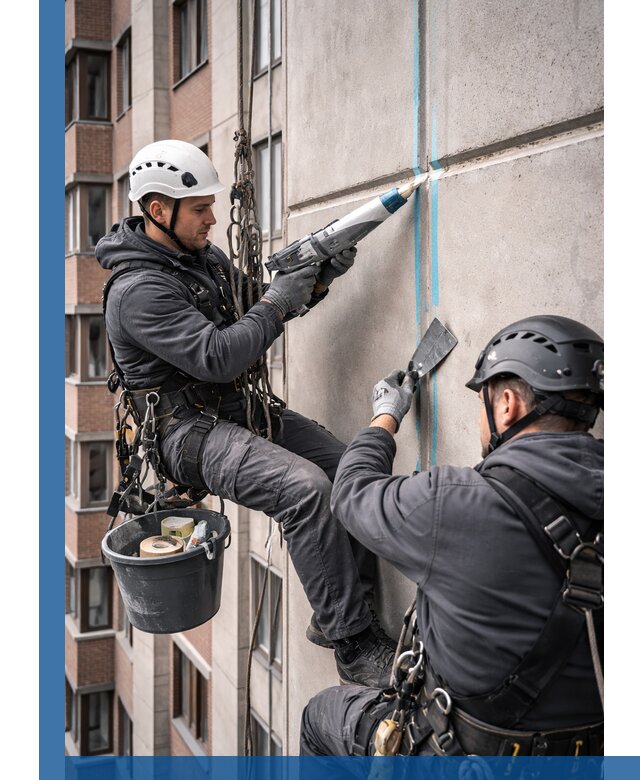 Вторичная герметизация швов фасада и кровли в Балакове