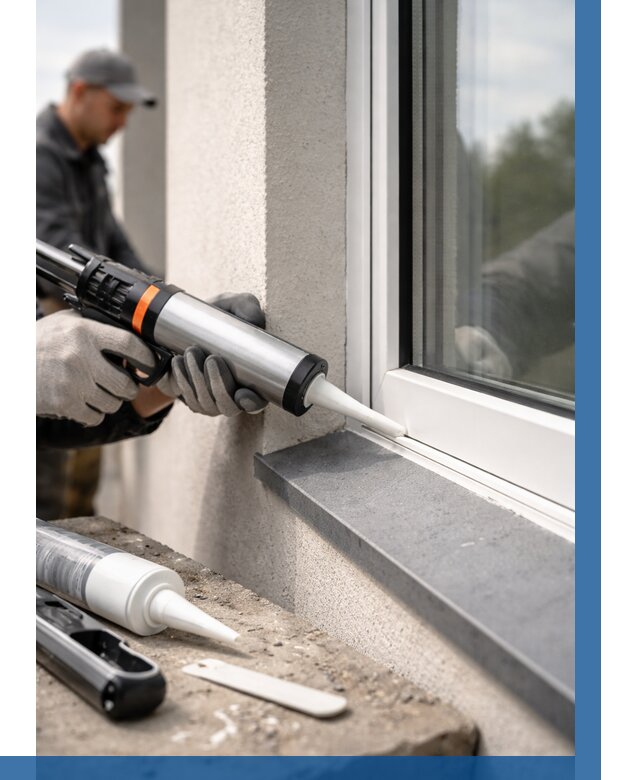 Герметизация монтажных швов окон в Балакове от 662 р. | ВЫСОТНИК-Блк
