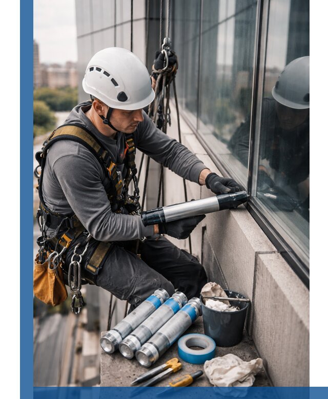 Герметизация стыков витража в Балакове для герметичных фасадов