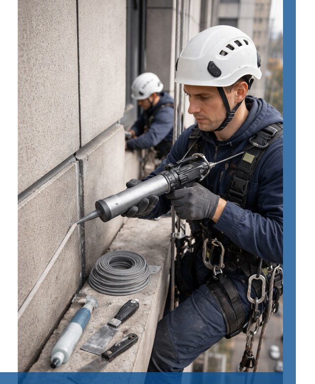 Герметизация деформационных швов фасада в Балакове от 712 | ВЫСОТНИК-Блк