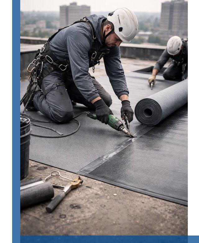 Ремонт мягкой кровли в Балакове с выездом промальпинистов