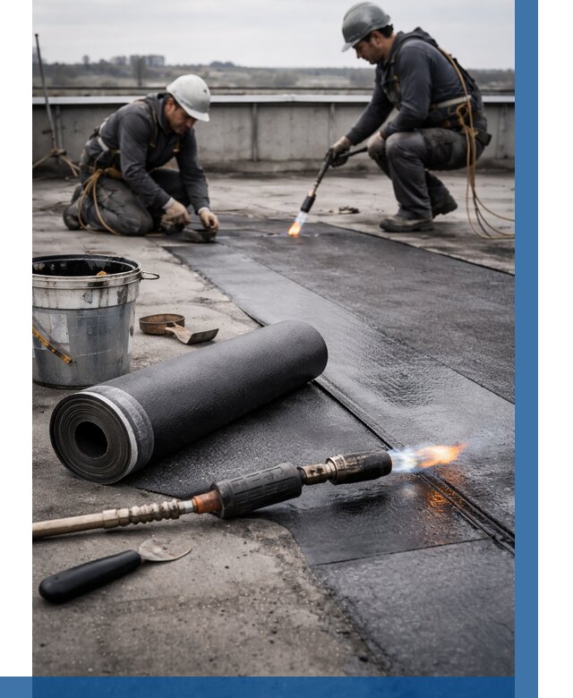 Ремонт рулонной кровли в Балакове от 662 р. | ВЫСОТНИК-Блк