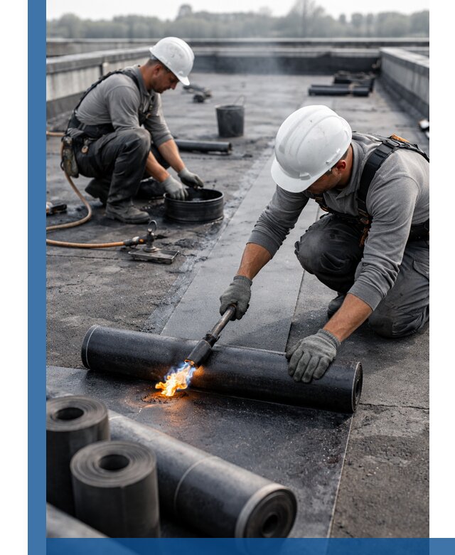 Ремонт рулонной кровли в Балакове герметизация и восстановление