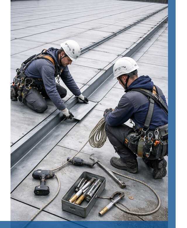 Ремонт фальцевой кровли в Балакове от 712 р. | ВЫСОТНИК-Блк