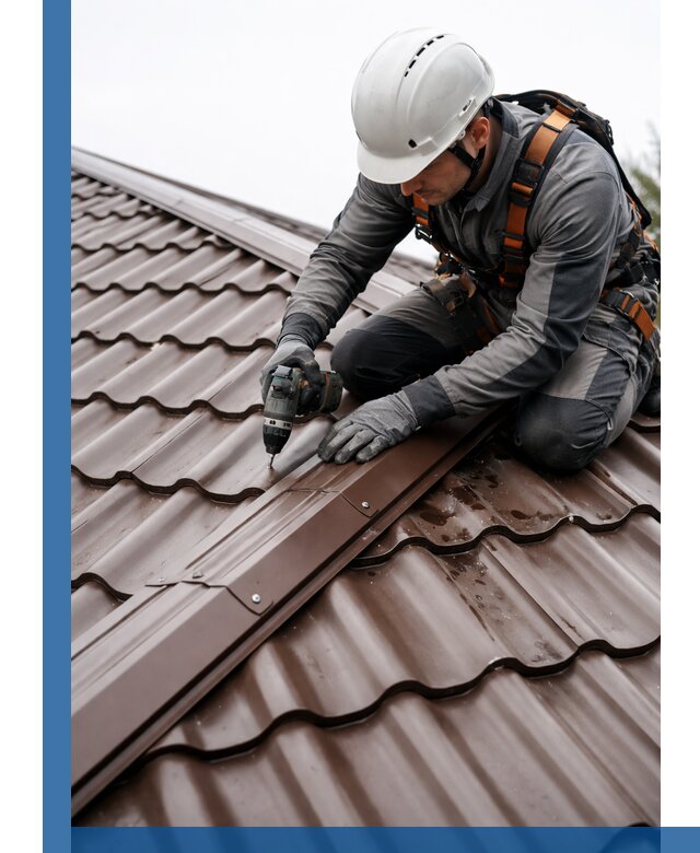 Ремонт металлочерепицы на крыше в Балакове профессионально