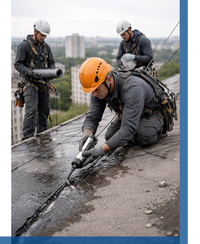 Устранение протечек кровли в Балакове от 12212 р. | ВЫСОТНИК-Блк