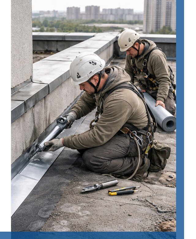 Ремонт кровельных примыканий в Балакове от 1221 р. | ВЫСОТНИК-Блк