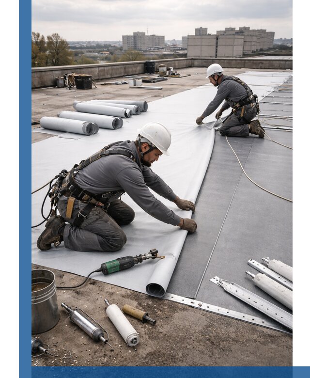 Монтаж мембранной кровли в Балакове для промышленных зданий