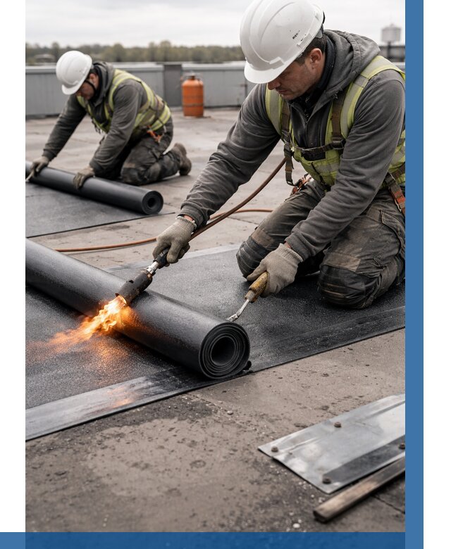 Монтаж наплавляемой кровли в Балакове от 865 р. — ВЫСОТНИК-Блк