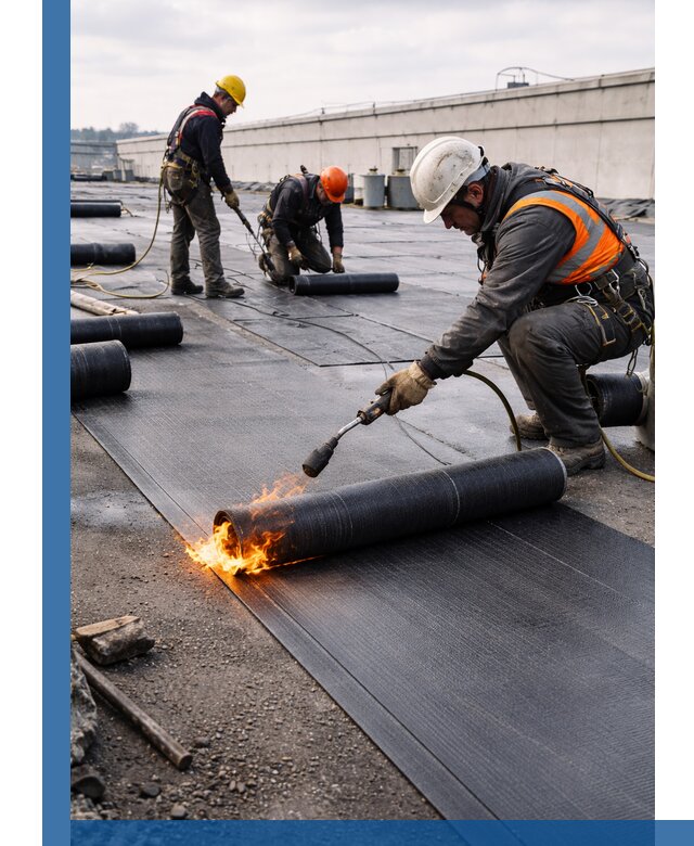 Монтаж наплавляемой кровли в Балакове профессионально