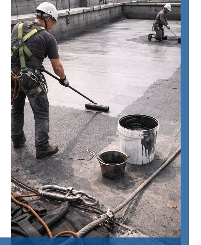 Гидроизоляция кровли жидкой резиной в Балакове от 509 р. | ВЫСОТНИК-Блк