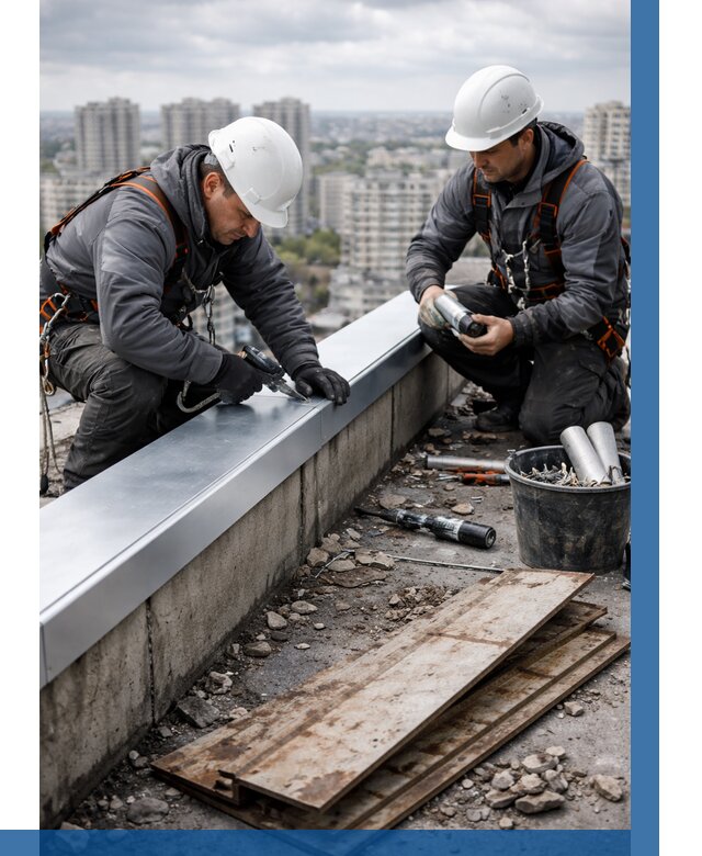 Замена парапетных крышек под ключ в Балакове от 1221 р. | ВЫСОТНИК-Блк