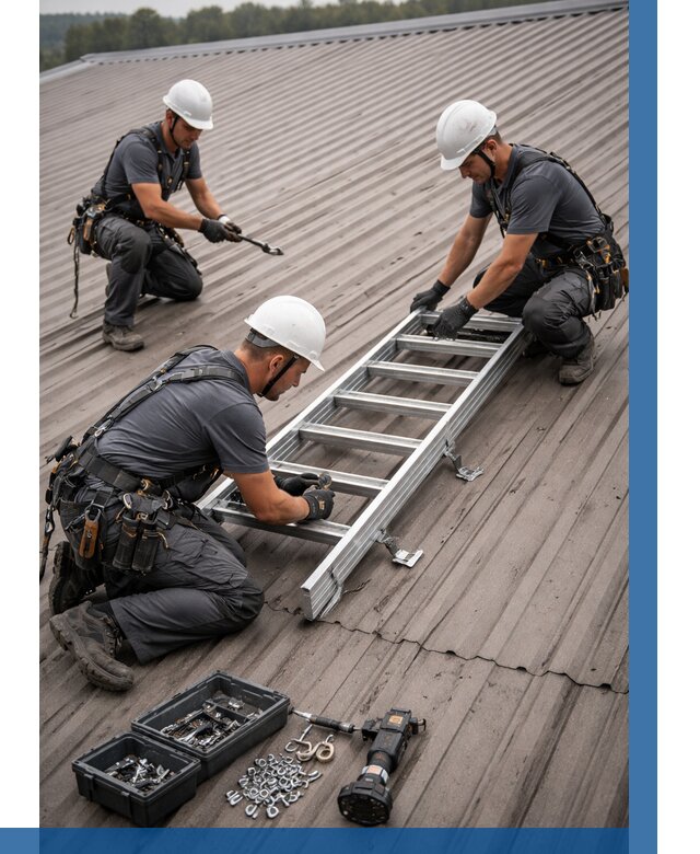 Монтаж кровельной лестницы в Балакове от 4580 р. | ВЫСОТНИК-Блк