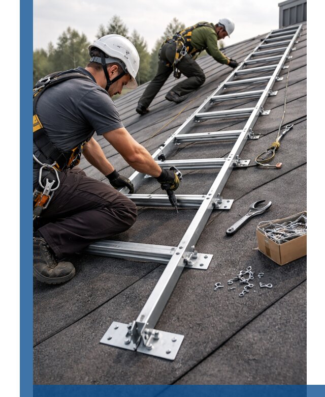 Профессиональный монтаж кровельной лестницы в Балакове под ключ