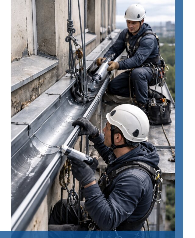 Ремонт водосточных желобов в Балакове от 6615 р. | ВЫСОТНИК-Блк