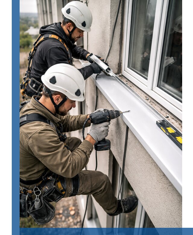 Профессиональный монтаж оконных отливов и отведения воды в Балакове