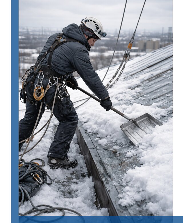 Профессиональная очистка кровли от снега и наледи в Балакове