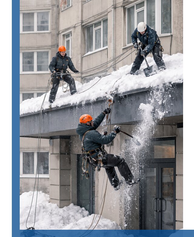 Безопасная очистка навесов от снега в Балакове круглогодично