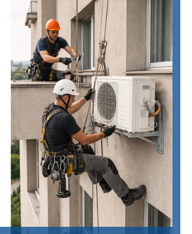 Монтаж внешнего блока кондиционера в Балакове от 6615 р. | ВЫСОТНИК-Блк