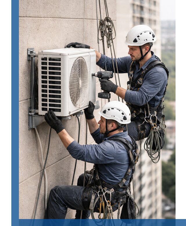 Монтаж внешнего блока кондиционера в Балакове установка и крепление