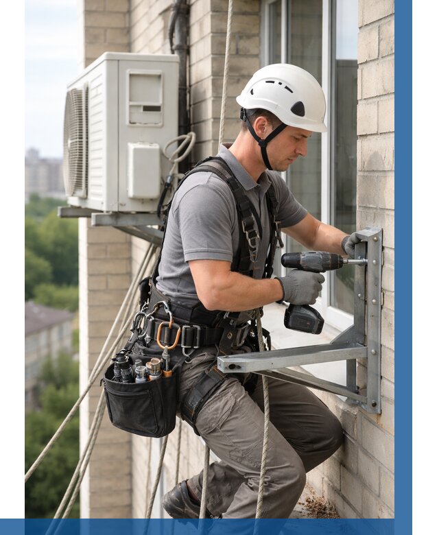 Установка кронштейнов кондиционера в Балакове от 3562 р. | ВЫСОТНИК-Блк