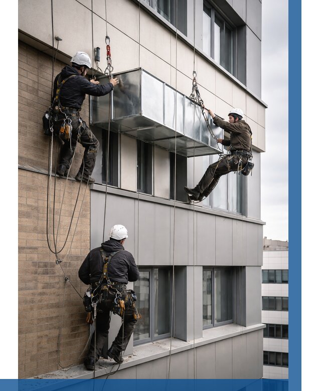 Монтаж воздуховодов на фасаде в Балакове от 1527 р. | ВЫСОТНИК-Блк