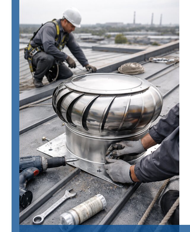 Установка дефлекторов на кровле в Балакове профессионально