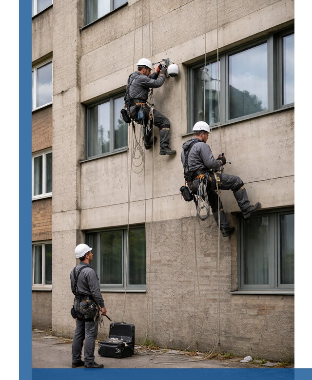 Монтаж фасадных камер видеонаблюдения в Балакове под ключ