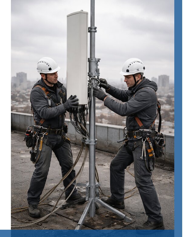 Монтаж антенн связи на крыше в Балакове от 8650 р. | ВЫСОТНИК-Блк