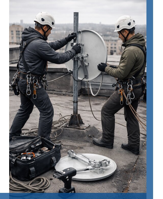 Демонтаж антенн на крыше в Балакове от 4580 р. | ВЫСОТНИК-Блк