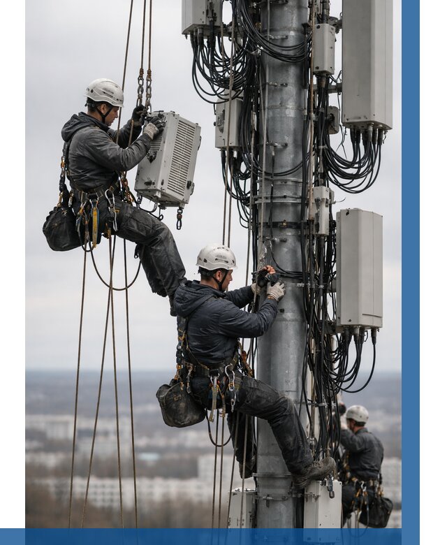 Монтаж оборудования связи на мачте в Балакове от 7633 р. | ВЫСОТНИК-Блк
