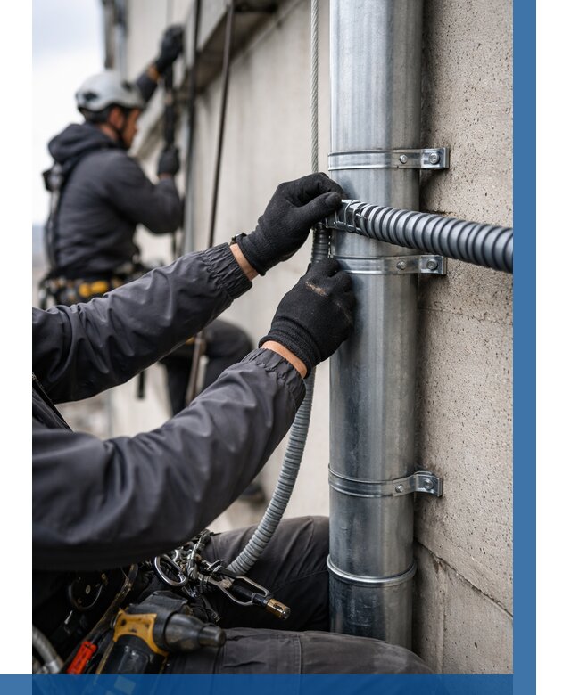 Монтаж гофры для кабеля в Балакове от 305 р. | ВЫСОТНИК-Блк