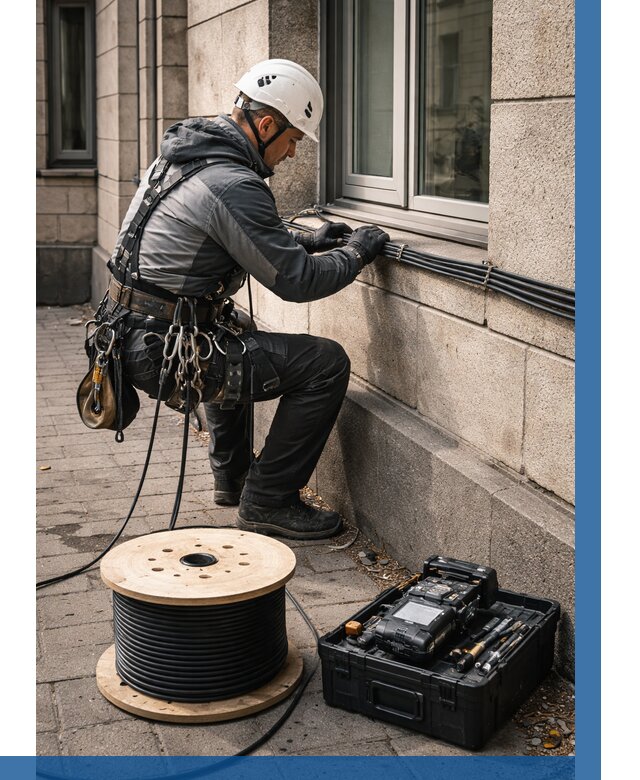 Прокладка оптоволоконного кабеля в Балакове от 814 р. | ВЫСОТНИК-Блк