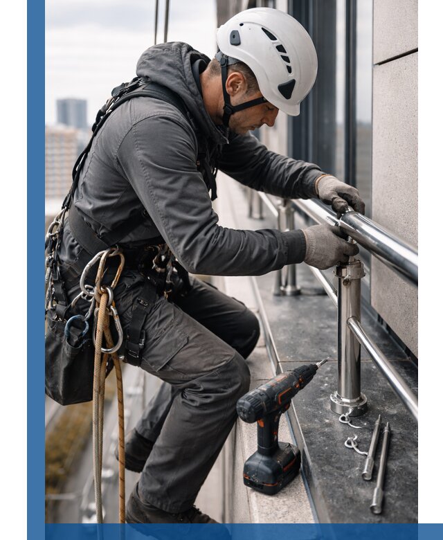 Монтаж ограждений на высоте в Балакове для зданий и конструкций