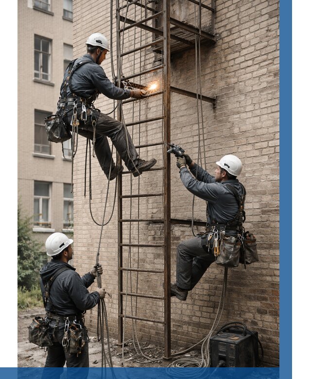 Ремонт пожарной лестницы в Балакове от 7633 р. | ВЫСОТНИК-Блк